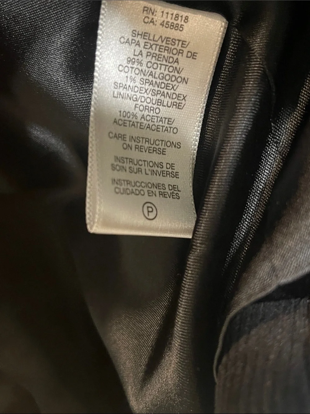 Michael Kors Black Corduroy Blazer Jacket Size 14